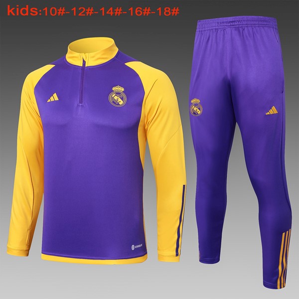 Ninos Sudadera De Training Real Madrid 2024/25 Purpura Amarillo